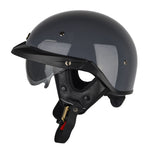 Casco mezzo casco regolabile SOMAN con specchio interno