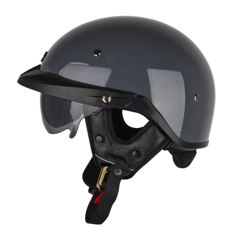 Casco mezzo casco regolabile SOMAN con specchio interno