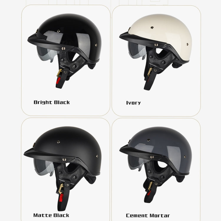 Casco mezzo casco regolabile SOMAN con specchio interno