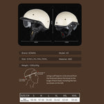 Casco mezzo casco regolabile SOMAN con specchio interno