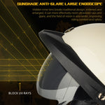 Casco mezzo casco regolabile SOMAN con specchio interno