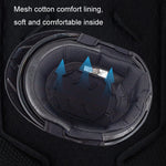 Casco mezzo casco regolabile SOMAN con specchio interno