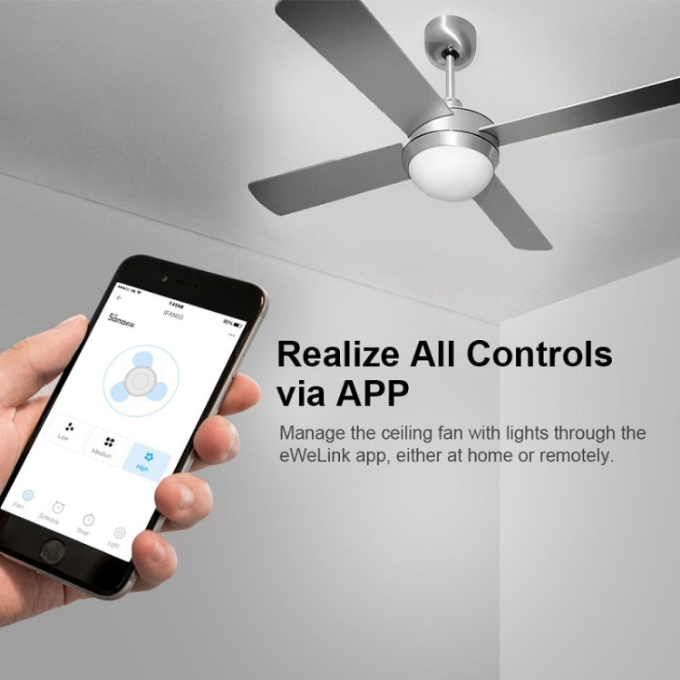 Interruttore Smart Sonoff per Ventilatore e Luce WiFi