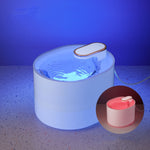 Fontana d'acqua automatica per gatti con erogatore elettrico per animali domestici da 3 litri con luce, With Light Blue, With Light White