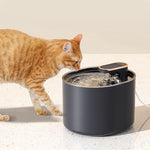 Fontana d'acqua automatica per gatti con erogatore elettrico per animali domestici da 3 litri con luce, With Light Blue, With Light White