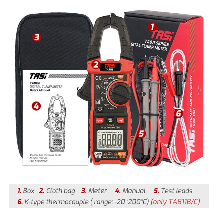 Pinza amperometrica digitale TASI TA811A TA811B TA811C