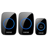CACAZI A10DC Campanello senza fili elettronico impermeabile da 1 a 2 batterie tipo Home Smart, Built-in battery