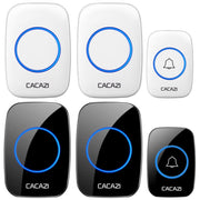 CACAZI A10DC Campanello senza fili elettronico impermeabile da 1 a 2 batterie tipo Home Smart, Built-in battery