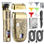 Set tagliacapelli elettrico impermeabile 2 in 1 uomo