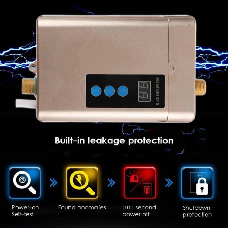 Scaldabagno Elettrico Con Telecomando Regolabile Temperato, US Plug 3000W, UK Plug 3000W, EU Plug 4000W, AU Plug 4000W