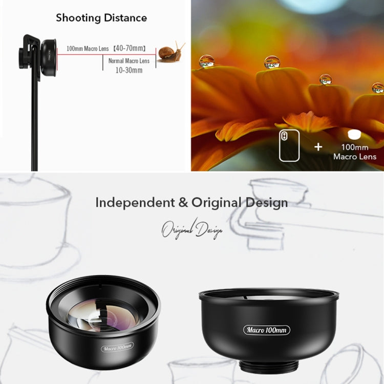 Obiettivo macro APEXEL 100mm per smartphone compatibili