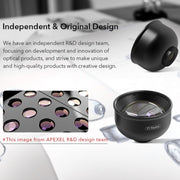 APEXEL APL-HB5 Obiettivo grandangolare e macro