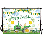 Rifornimenti della decorazione della festa di compleanno del panno dello sfondo di fotografia del trattore agricolo, 150x100cm, 150x210cm, 180x110cm, 180x240cm, 180x270cm