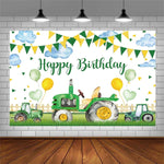 Rifornimenti della decorazione della festa di compleanno del panno dello sfondo di fotografia del trattore agricolo, 150x100cm, 150x210cm, 180x110cm, 180x240cm, 180x270cm