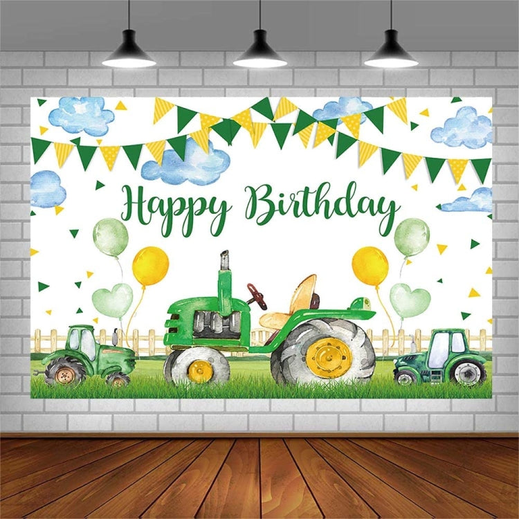 Rifornimenti della decorazione della festa di compleanno del panno dello sfondo di fotografia del trattore agricolo, 150x100cm, 150x210cm, 180x110cm, 180x240cm, 180x270cm