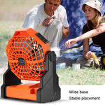 Ventilatore portatile da campeggio con luce LED e batteria 7800mA