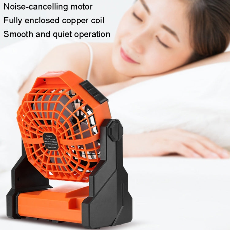Ventilatore portatile da campeggio con luce LED e batteria 7800mA