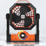 Ventilatore portatile da campeggio con luce LED e batteria 7800mA