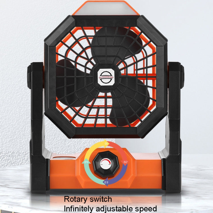 Ventilatore portatile da campeggio con luce LED e batteria 7800mA