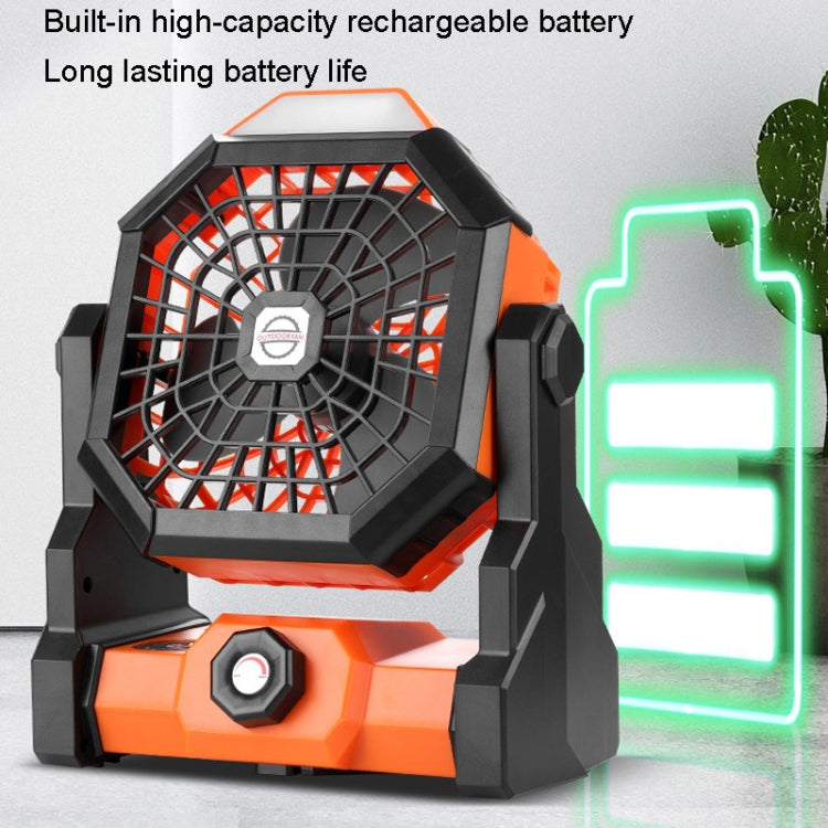 Ventilatore portatile da campeggio con luce LED e batteria 7800mA