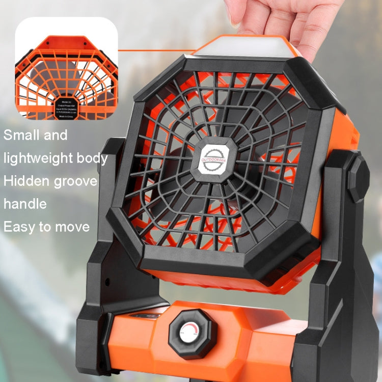 Ventilatore portatile da campeggio con luce LED e batteria 7800mA