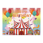Bambini Compleanno Sfondo Panno Carnevale Festa Gay Compleanno Tema Sfondo Banner Circo Sfondo Appeso Bandiera, 150x100cm, 180x120cm, 210x150cm