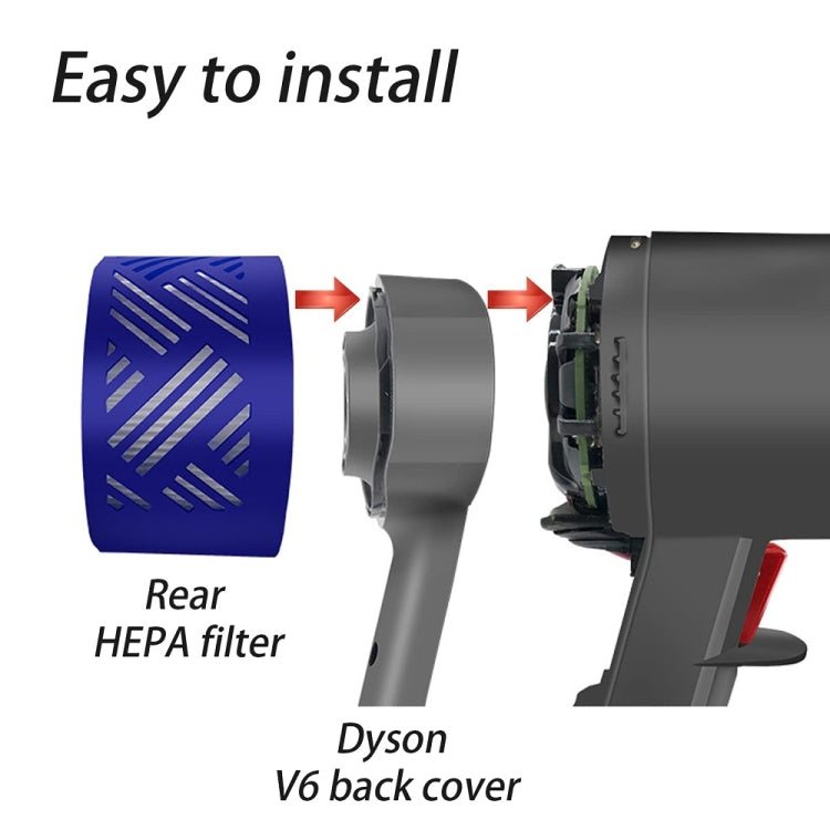 Per accessori per aspirapolvere Dyson V6 DC59/58/63/74, Motor Rear Cover + Rear Filter Element + Front