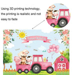 150 x 100 cm Sfondo di camion di animali da fattoria Ragazzo Sfondo di buon compleanno Decorazioni per feste, 150 x 100cm Farm Animal Truck