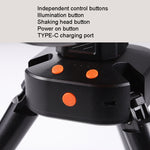 Ventilatore da campeggio USB con luce LED e testa oscillante