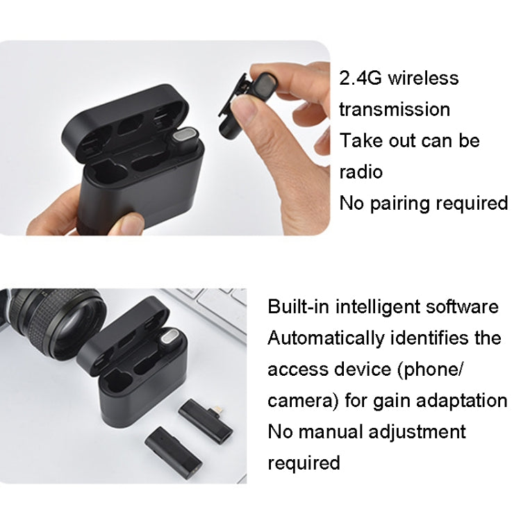 Collare wireless 1 in 2 con microfono per collettore di riduzione del rumore per interviste di trasmissione in diretta del telefono di magazzino