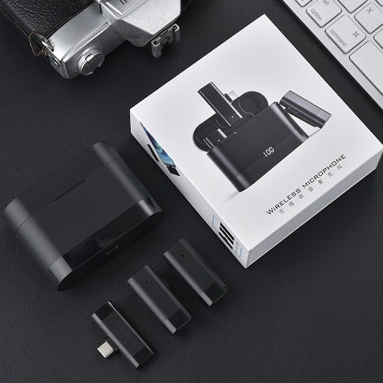 Microfono wireless 1 in 2 per interviste e trasmissioni