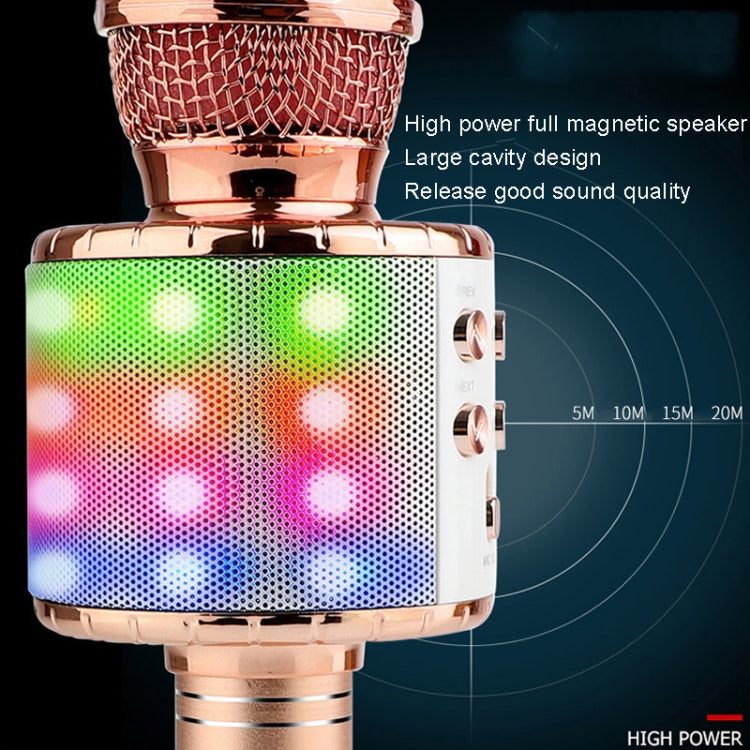 Microfono wireless Bluetooth WS-858L con LED e riverbero