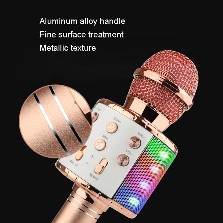 Microfono wireless Bluetooth WS-858L con LED e riverbero