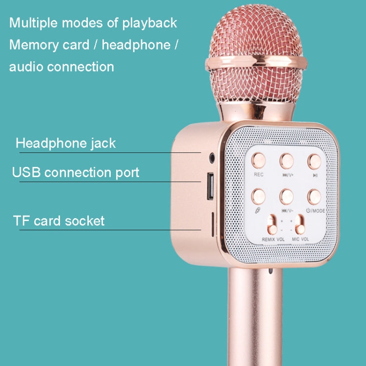 WS-1818 Microfono lampeggiante con luce a LED Microfono wireless Bluetooth audio autonomo