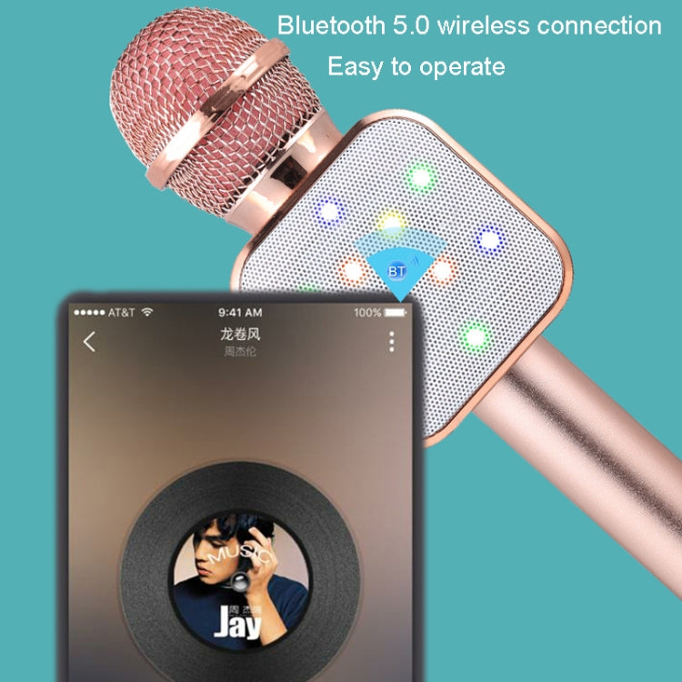 WS-1818 Microfono lampeggiante con luce a LED Microfono wireless Bluetooth audio autonomo