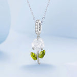 Accessorio per perline che cambiano colore UV con zirconi rosa in argento sterling