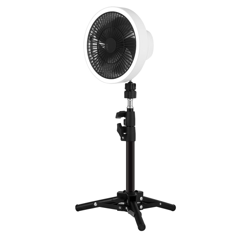 Ventilatore portatile da campeggio 7" con luce LED e batteria