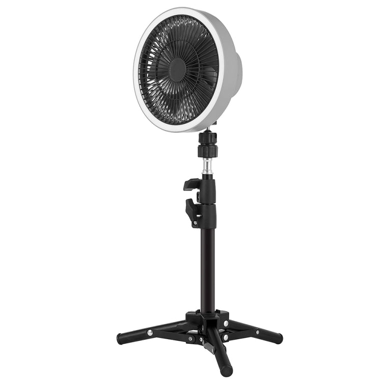 Ventilatore portatile da campeggio 7" con luce LED e batteria
