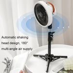 Ventilatore portatile da campeggio 7" con luce LED e batteria
