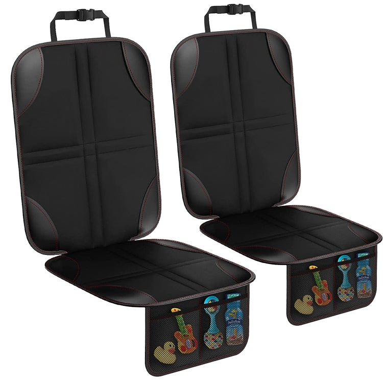 2 pezzi di protezione per seggiolino auto per bambini Materiale di base antiscivolo + tessuto impermeabile 600D, Red Line, Black Line