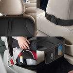 2 pezzi di protezione per seggiolino auto per bambini Materiale di base antiscivolo + tessuto impermeabile 600D, Red Line, Black Line