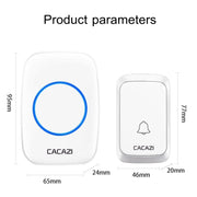 CACAZI A06-DC 1 a 1 tipo di batteria Campanello musicale impermeabile wireless Smart Home