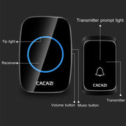 CACAZI A06-DC 1 a 1 tipo di batteria Campanello musicale impermeabile wireless Smart Home