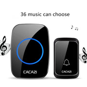 CACAZI A06-DC 1 a 1 tipo di batteria Campanello musicale impermeabile wireless Smart Home