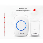 CACAZI A06-DC 1 a 1 tipo di batteria Campanello musicale impermeabile wireless Smart Home