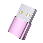 WH-7659 2pcs Adattatore USB 2.0 maschio a USB-C / Tipo-C femmina, supporto ricarica e trasmissione dati