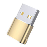 WH-7659 2pcs Adattatore USB 2.0 maschio a USB-C / Tipo-C femmina, supporto ricarica e trasmissione dati