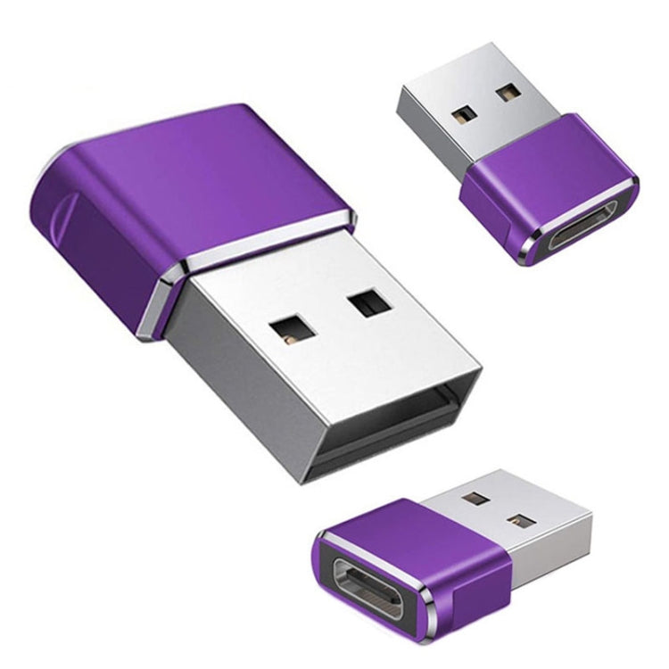 WH-7659 2pcs Adattatore USB 2.0 maschio a USB-C / Tipo-C femmina, supporto ricarica e trasmissione dati
