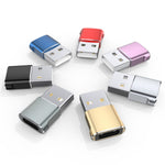 WH-7659 2pcs Adattatore USB 2.0 maschio a USB-C / Tipo-C femmina, supporto ricarica e trasmissione dati