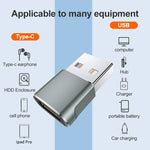 WH-7659 2pcs Adattatore USB 2.0 maschio a USB-C / Tipo-C femmina, supporto ricarica e trasmissione dati